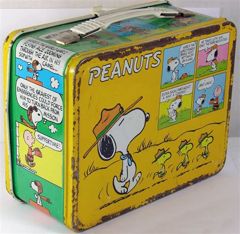 peanuts metal lunch box value|snoopy peanut lunch box.